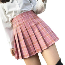 Load image into Gallery viewer, XS-3XL Women Skirt Preppy Style High Waist Chic Stitching Skirts Summer Student Pleated Skirt