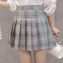 Load image into Gallery viewer, XS-3XL Women Skirt Preppy Style High Waist Chic Stitching Skirts Summer Student Pleated Skirt