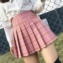 Load image into Gallery viewer, XS-3XL Women Skirt Preppy Style High Waist Chic Stitching Skirts Summer Student Pleated Skirt