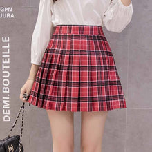 Load image into Gallery viewer, XS-3XL Women Skirt Preppy Style High Waist Chic Stitching Skirts Summer Student Pleated Skirt