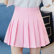 Load image into Gallery viewer, XS-3XL Women Skirt Preppy Style High Waist Chic Stitching Skirts Summer Student Pleated Skirt