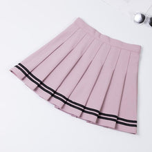 Load image into Gallery viewer, XS-3XL Women Skirt Preppy Style High Waist Chic Stitching Skirts Summer Student Pleated Skirt