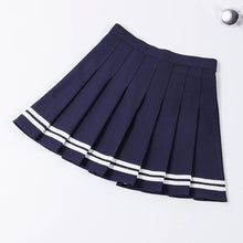 Load image into Gallery viewer, XS-3XL Women Skirt Preppy Style High Waist Chic Stitching Skirts Summer Student Pleated Skirt