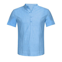 Load image into Gallery viewer, Men shirt Summer Casual Blouse Cotton Linen shirt