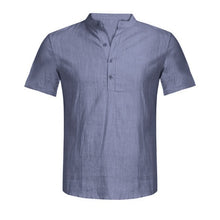 Load image into Gallery viewer, Men shirt Summer Casual Blouse Cotton Linen shirt