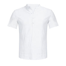Load image into Gallery viewer, Men shirt Summer Casual Blouse Cotton Linen shirt