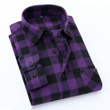 Load image into Gallery viewer, Quality Flannel Plaid Men Shirt Cotton Spring Autumn Casual Long Sleeve Dress Shirts