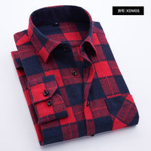 Load image into Gallery viewer, Quality Flannel Plaid Men Shirt Cotton Spring Autumn Casual Long Sleeve Dress Shirts