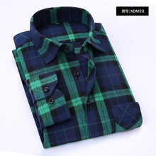 Load image into Gallery viewer, Quality Flannel Plaid Men Shirt Cotton Spring Autumn Casual Long Sleeve Dress Shirts