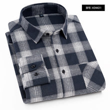 Load image into Gallery viewer, Quality Flannel Plaid Men Shirt Cotton Spring Autumn Casual Long Sleeve Dress Shirts