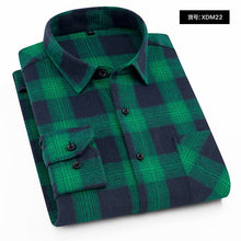 Load image into Gallery viewer, Quality Flannel Plaid Men Shirt Cotton Spring Autumn Casual Long Sleeve Dress Shirts
