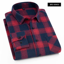Load image into Gallery viewer, Quality Flannel Plaid Men Shirt Cotton Spring Autumn Casual Long Sleeve Dress Shirts