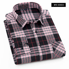 Load image into Gallery viewer, Quality Flannel Plaid Men Shirt Cotton Spring Autumn Casual Long Sleeve Dress Shirts