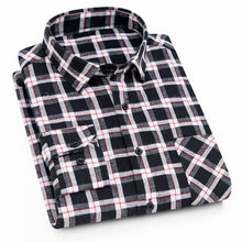 Load image into Gallery viewer, Quality Flannel Plaid Men Shirt Cotton Spring Autumn Casual Long Sleeve Dress Shirts