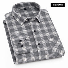Load image into Gallery viewer, Quality Flannel Plaid Men Shirt Cotton Spring Autumn Casual Long Sleeve Dress Shirts