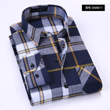 Load image into Gallery viewer, Quality Flannel Plaid Men Shirt Cotton Spring Autumn Casual Long Sleeve Dress Shirts