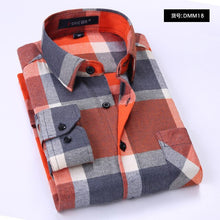 Load image into Gallery viewer, Quality Flannel Plaid Men Shirt Cotton Spring Autumn Casual Long Sleeve Dress Shirts