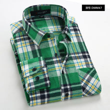 Load image into Gallery viewer, Quality Flannel Plaid Men Shirt Cotton Spring Autumn Casual Long Sleeve Dress Shirts